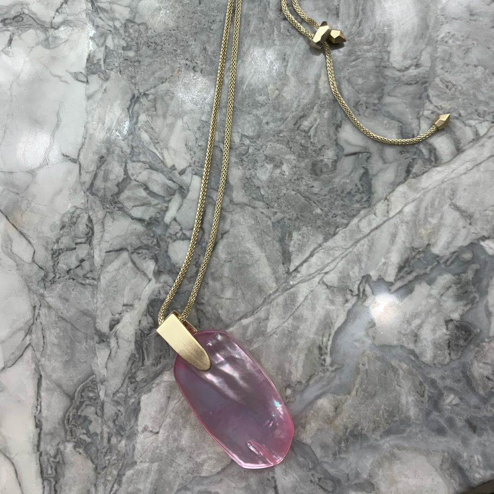Kendra Scott Pink & Gold Necklace